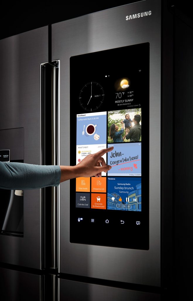 Samsung refrigerator with video screen